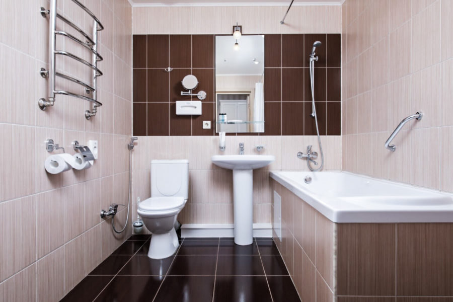 Ванная комната в 2 комнатном люксе санатория Казахстан Ессентуки - фотография