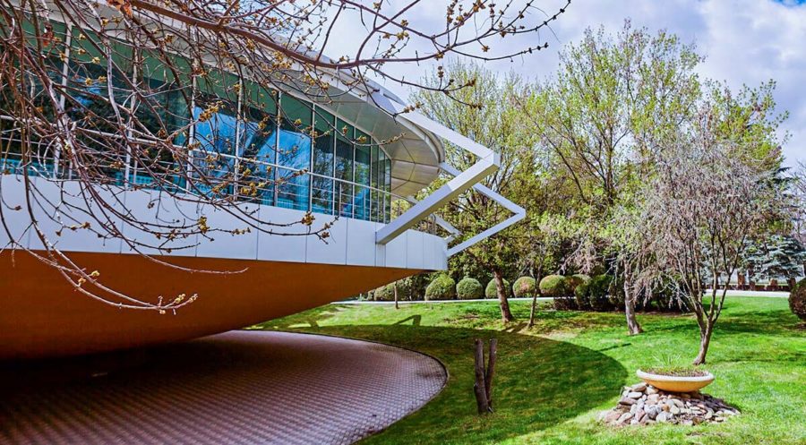 Вид на обеденный зал санатория Казахстан Ессентуки - фотография